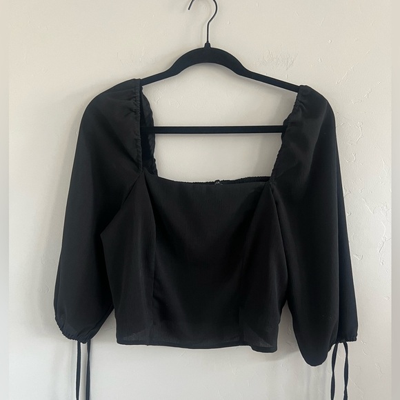 Cotton On Black Smocked Blouse - Picture 1 of 6